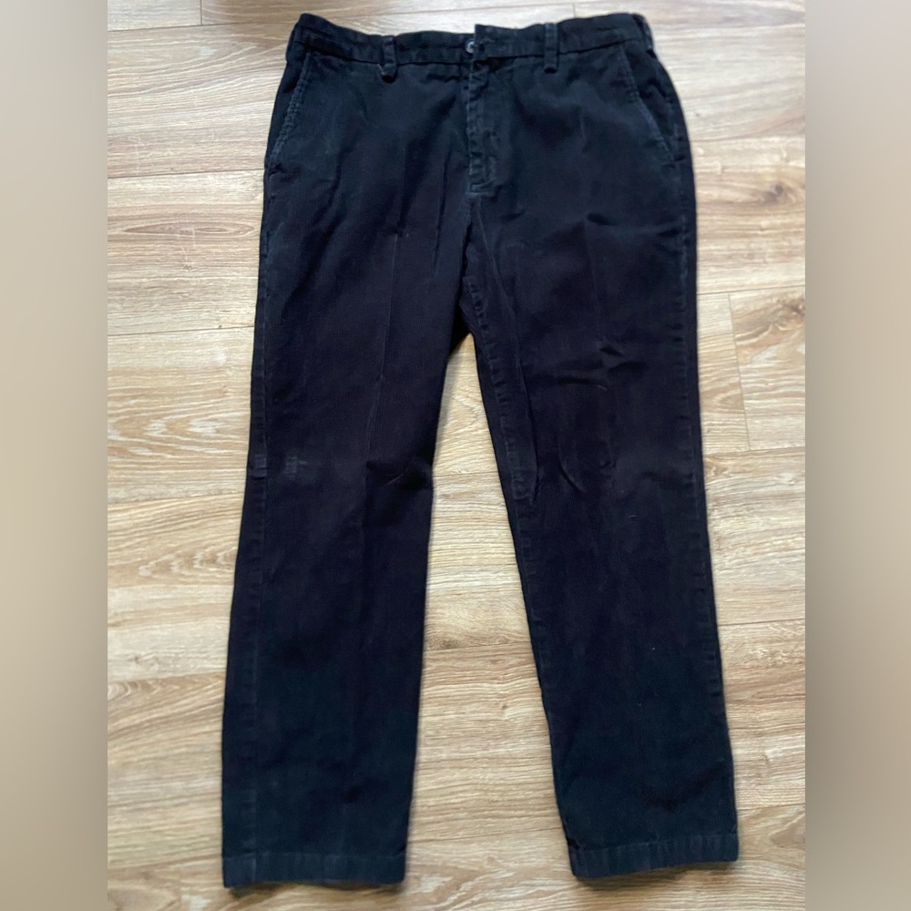 Nautica Men's Black Corduroy Trousers-danforth pants